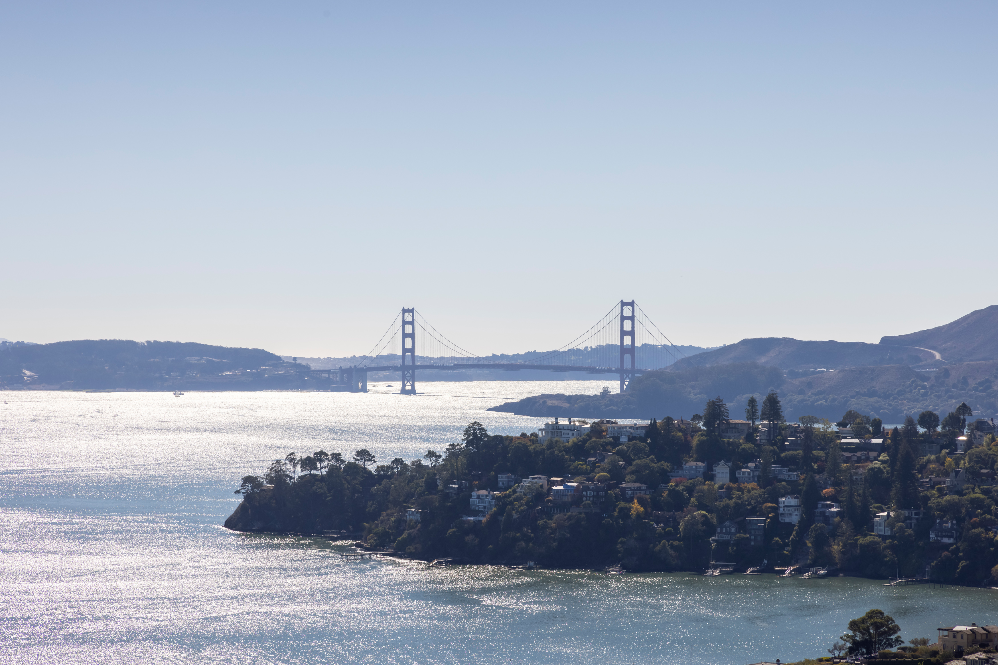 Living room with Golden Gate views